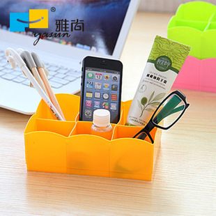 炫彩糖果色六格桌面收纳盒 提升家居美学的实用利器